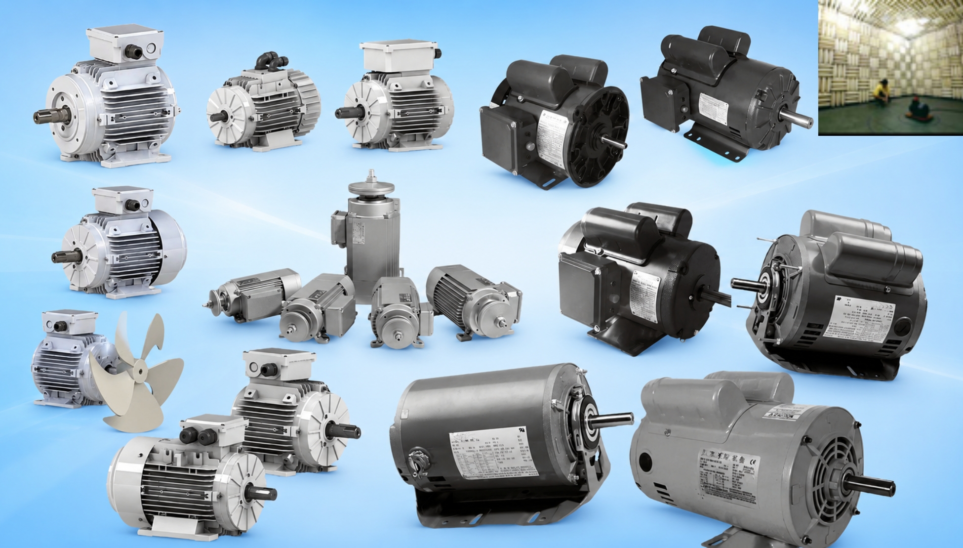 High-efficiency industrial electric motor for industrial applications